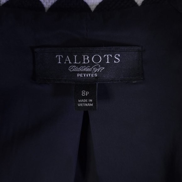 Talbots Circles Jacket Womens Size 8P Business Casual Office 100% Cotton - Picture 9 of 10